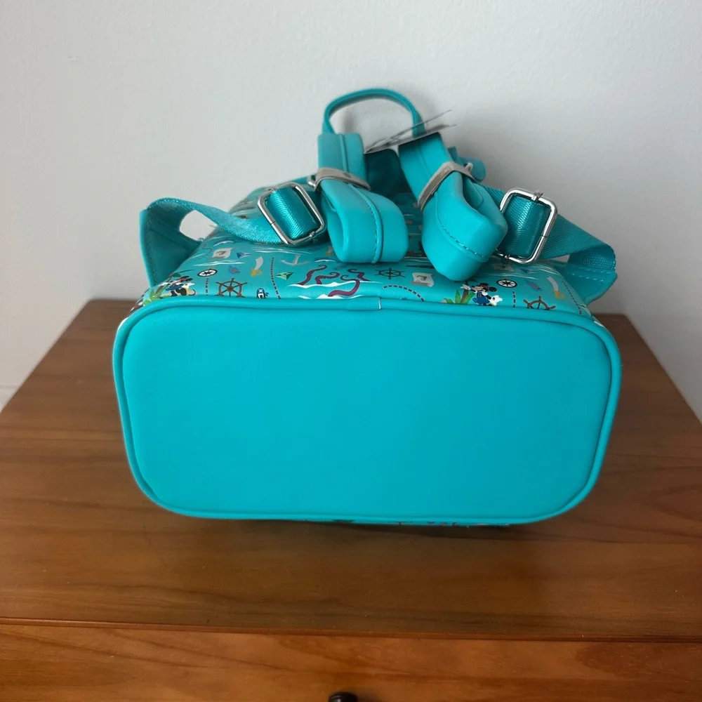Loungefly Disney Sensational Pirates Characters Mini Backpack Teal One Size New - Picture 7 of 10